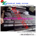 Pvc Conical Twin Screw Of Double Extruder Machine 